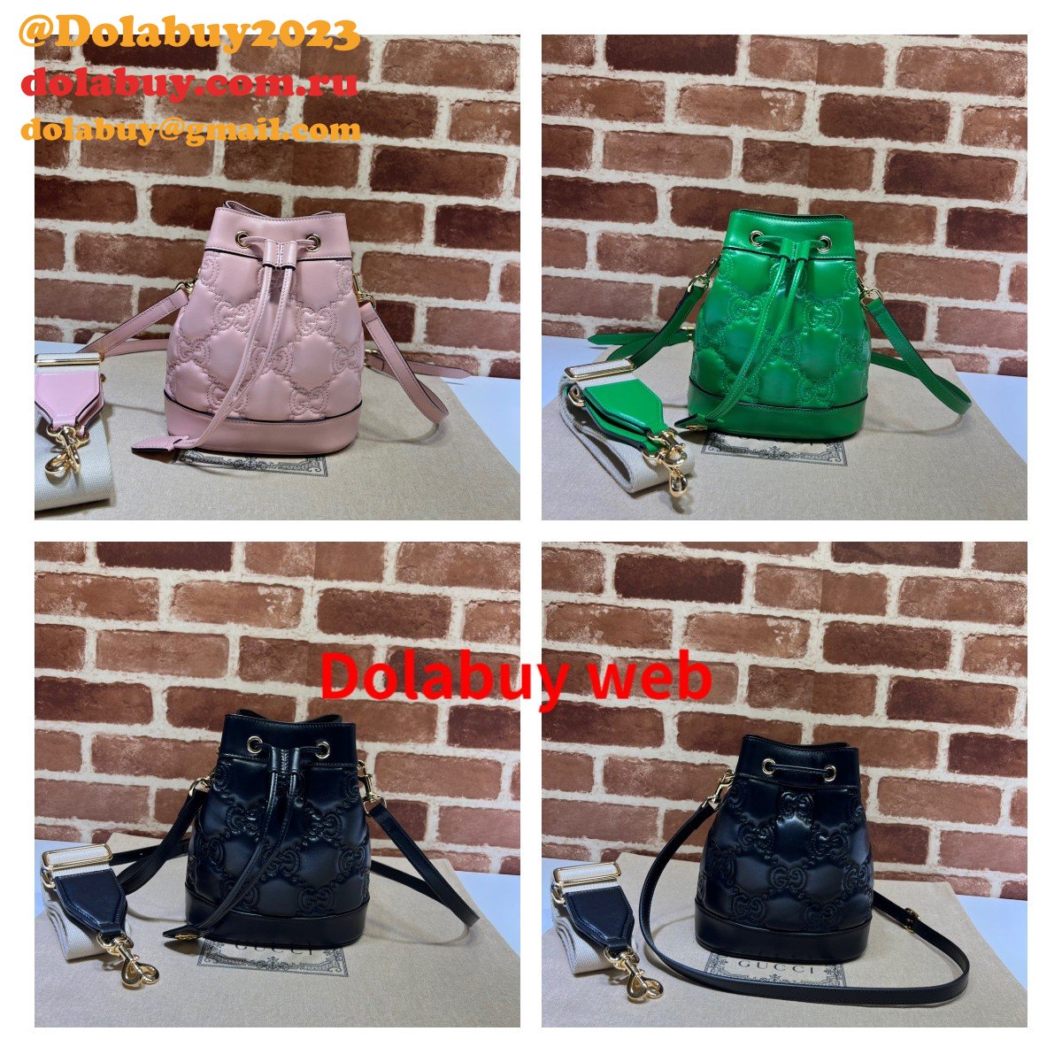 dolabuy G*u*i gg matelassé bucket replica bags 728231 store