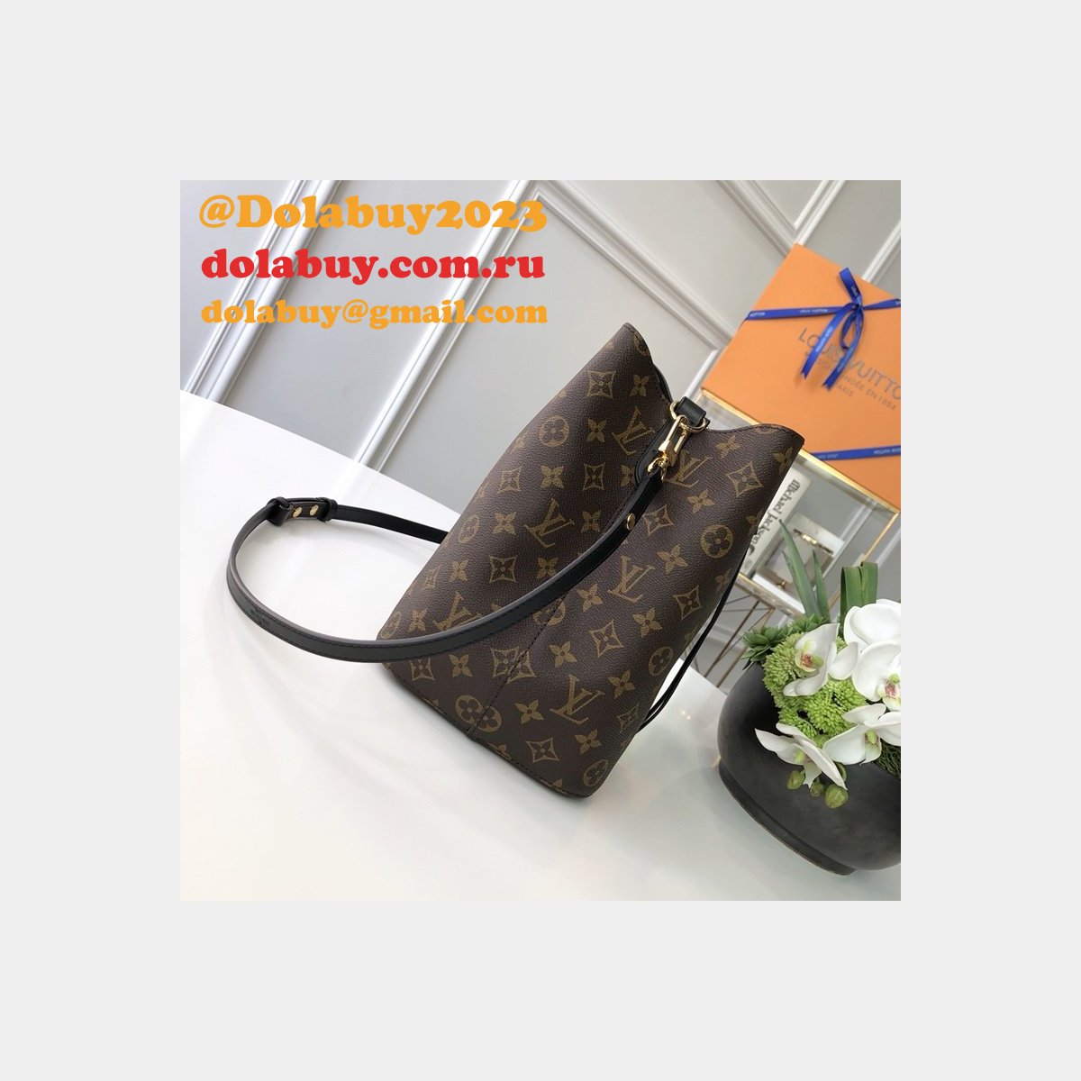 Louis Vuitton Top Quality Monogram Canvas Leather Handbag Neonoe M44020