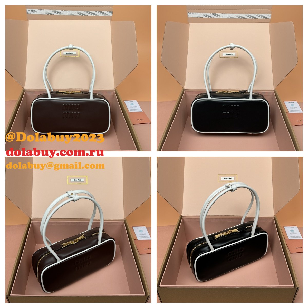Perfect MIU MIU Beau Calfskin Leather Bag 5BB173