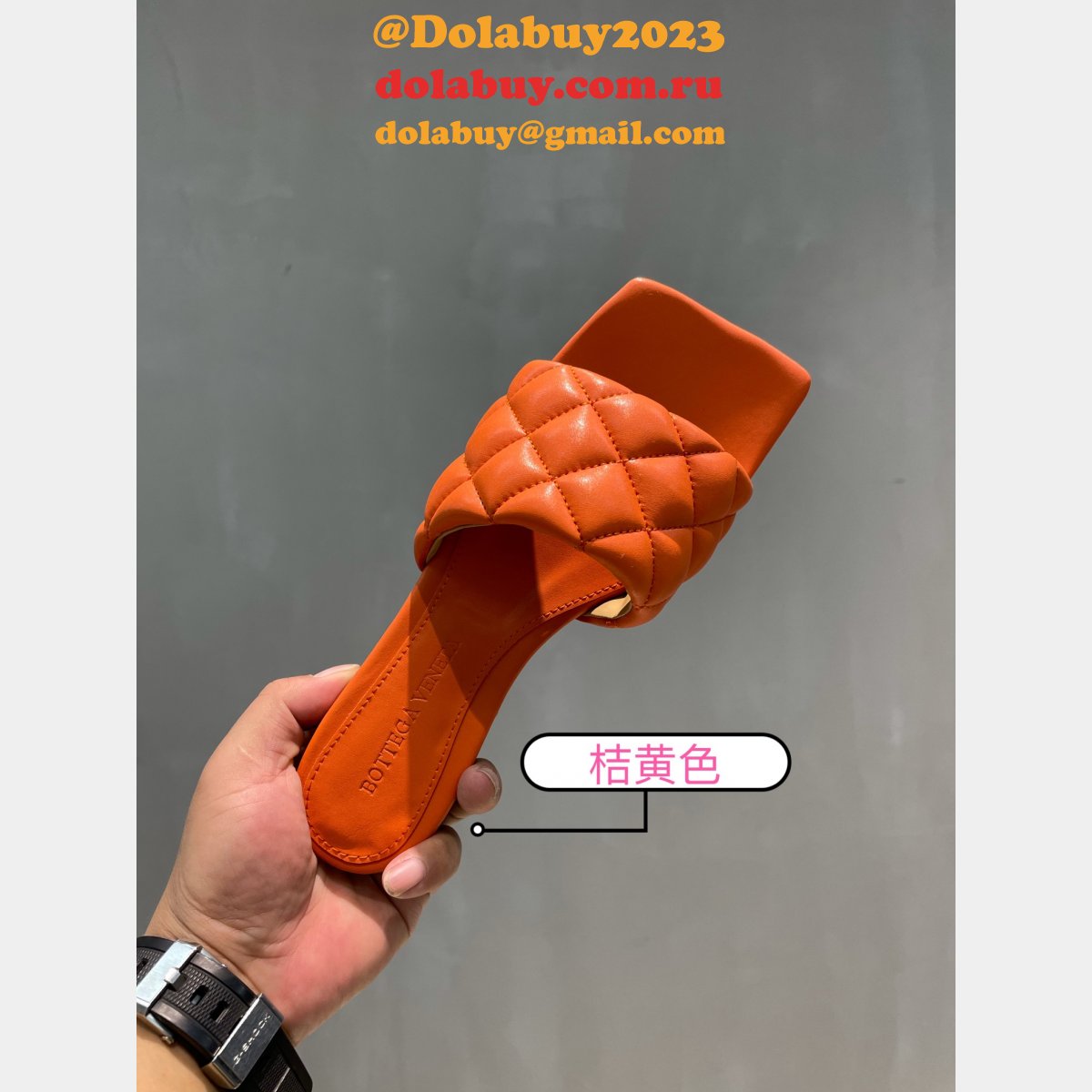 1:1 quality bottega venet fake Di*m*nd flat slippers shoes