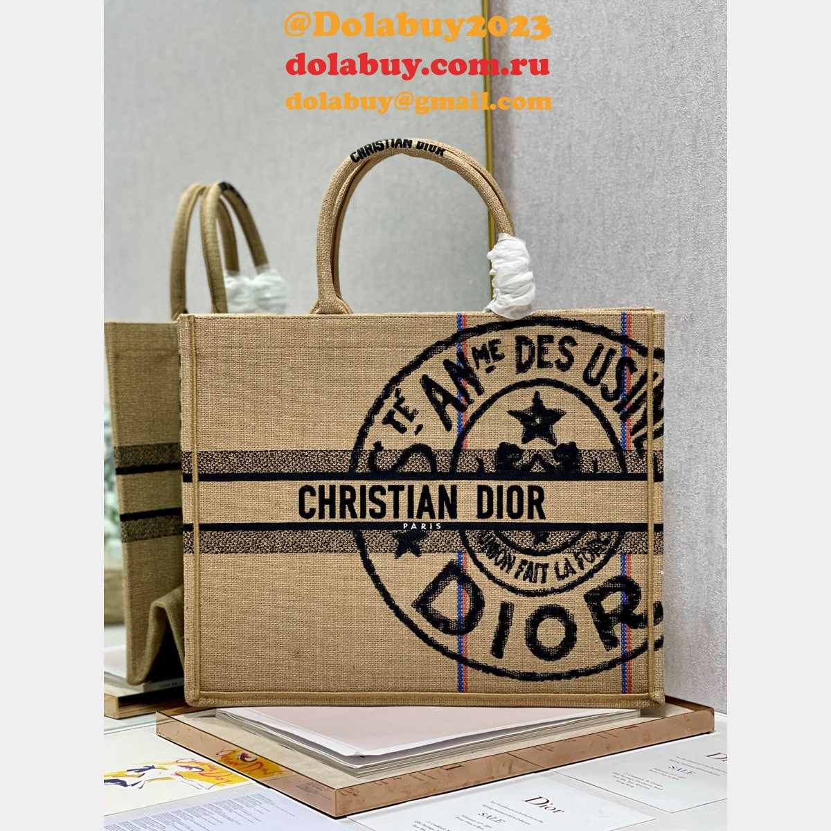 Copy replica CD Book Tote handbags sell Online