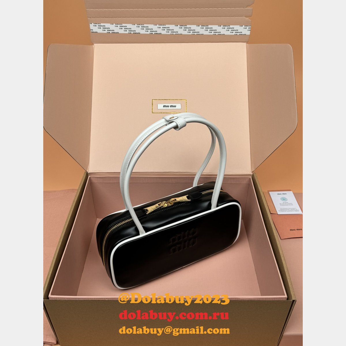 Perfect MIU MIU Beau Calfskin Leather Bag 5BB173