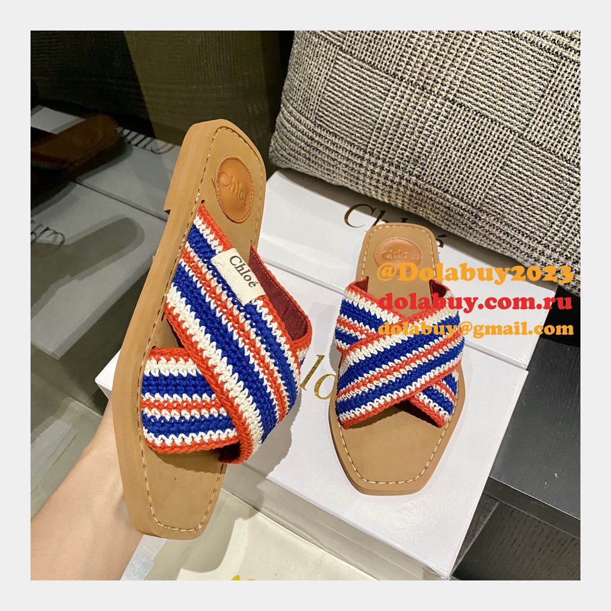 1:1 Mirror Image Replica Chloe Roman Sandals Shoes