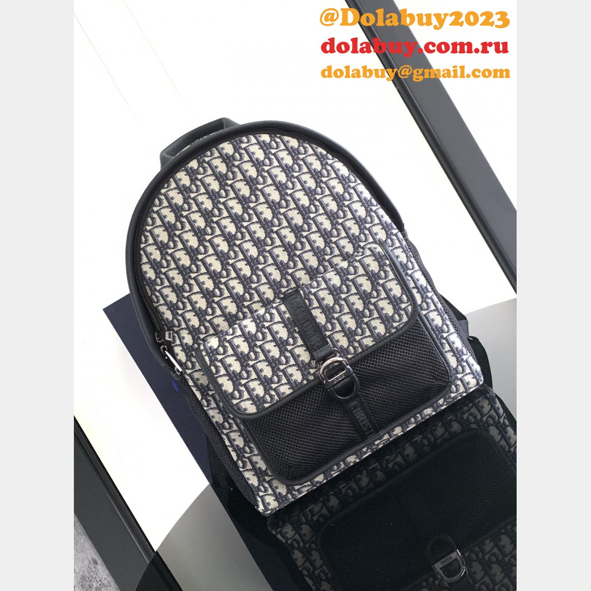 Luxury men Duplicate dior Oblique backpack