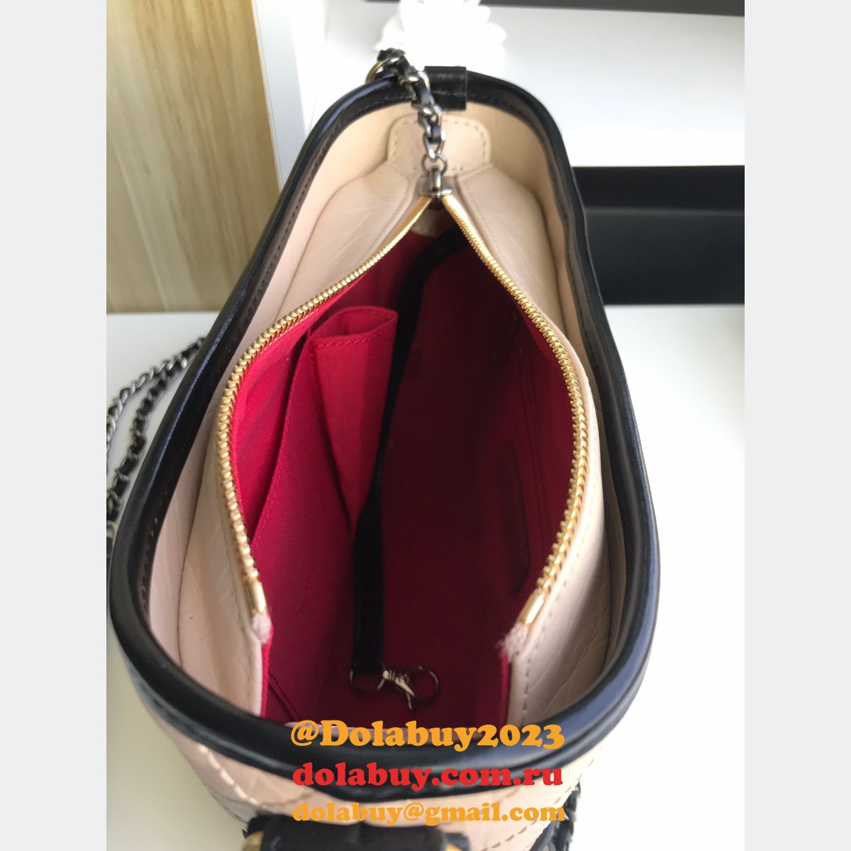 Best CC Gabrielle hobo bag 28cm Black Apricot