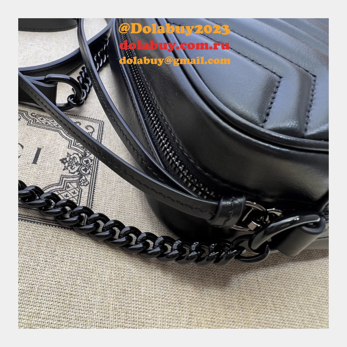 designer G*u*i luxury camera 634936 gg marmont mini shoulder black bag