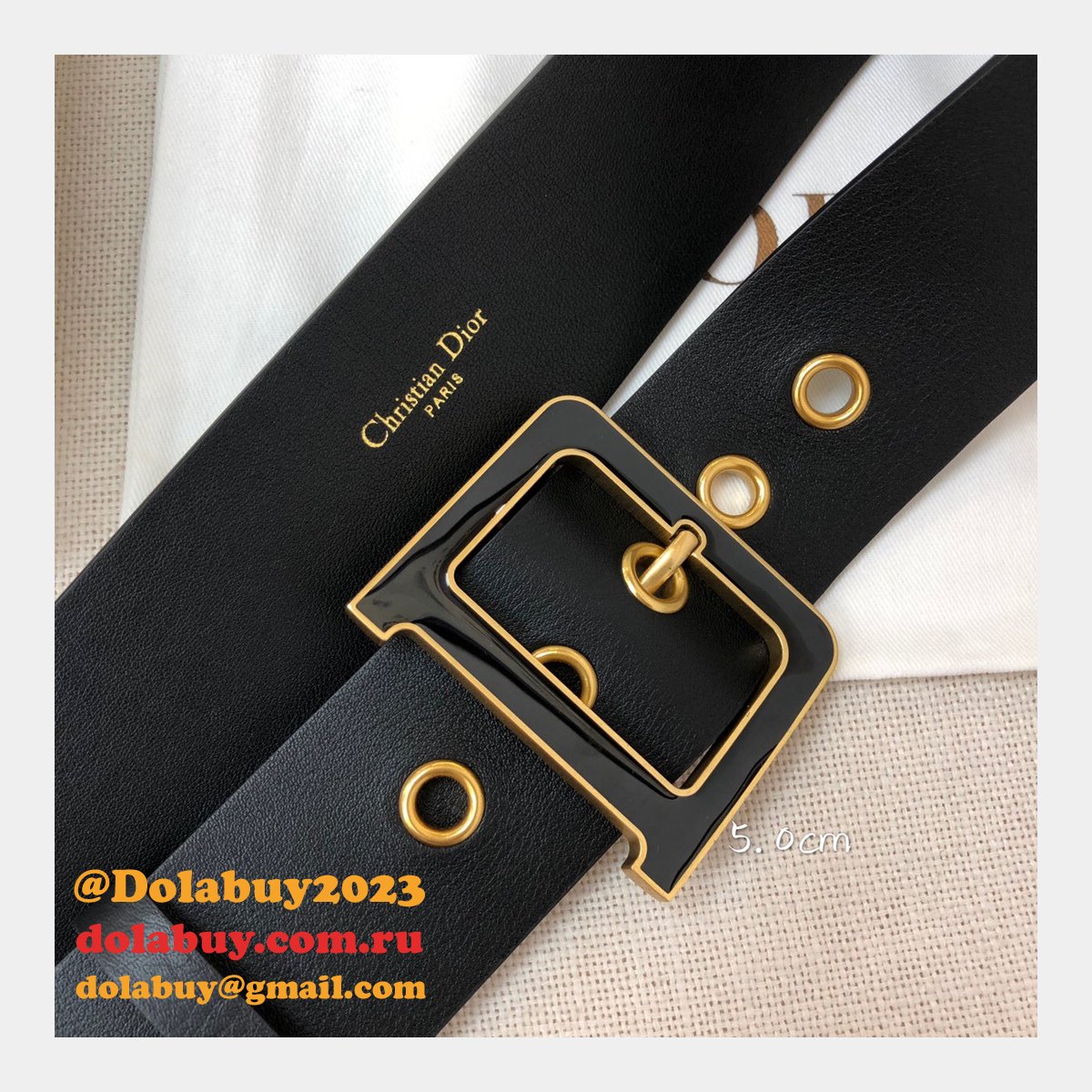 Christian Dior Replica Belts 3.5CM & 5.0CM Black Shop Online Now