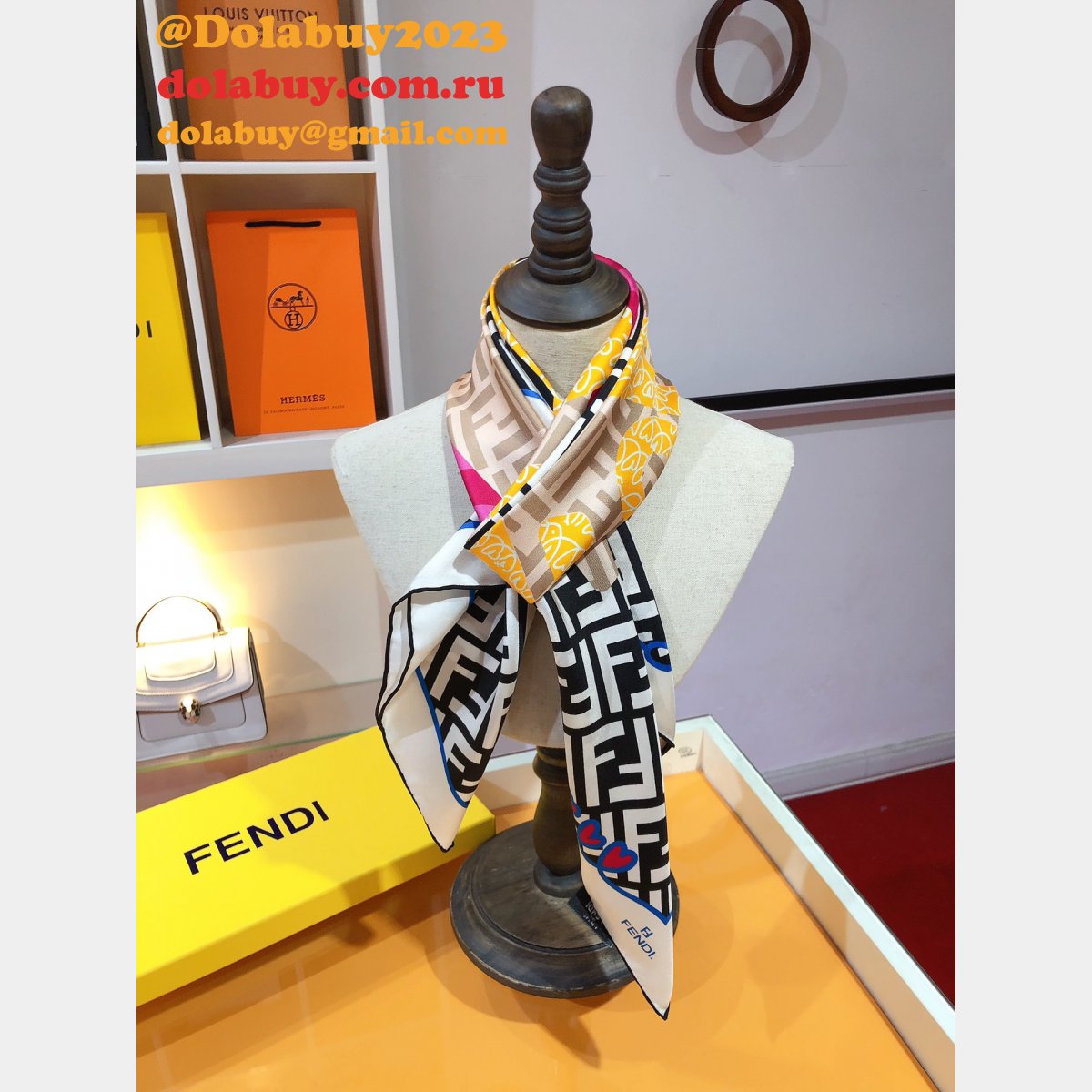 top quality F**di silk twill