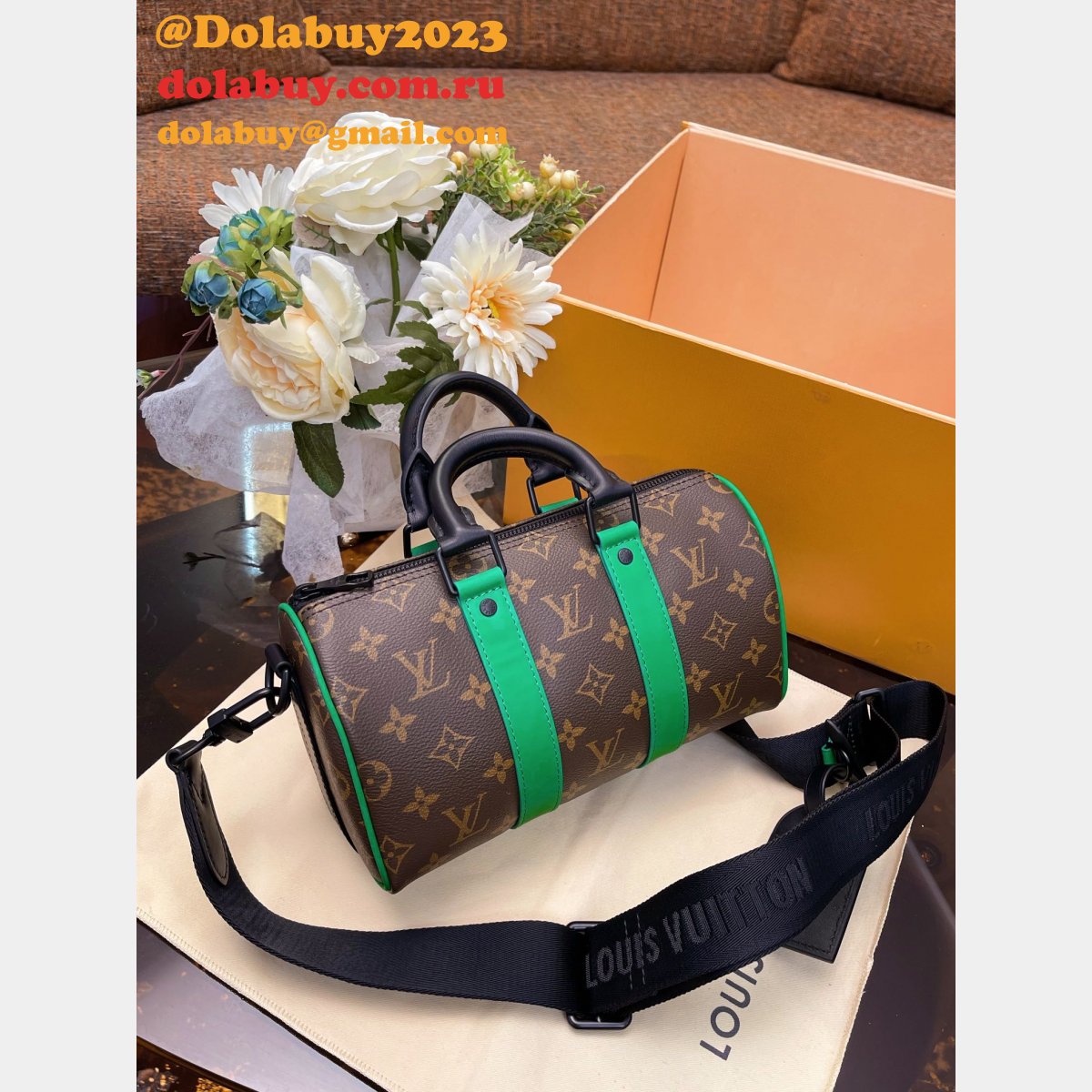 Louis Vuitton Inspired M46249 Keepall Bandouliere 25 Monogram Copy Bag