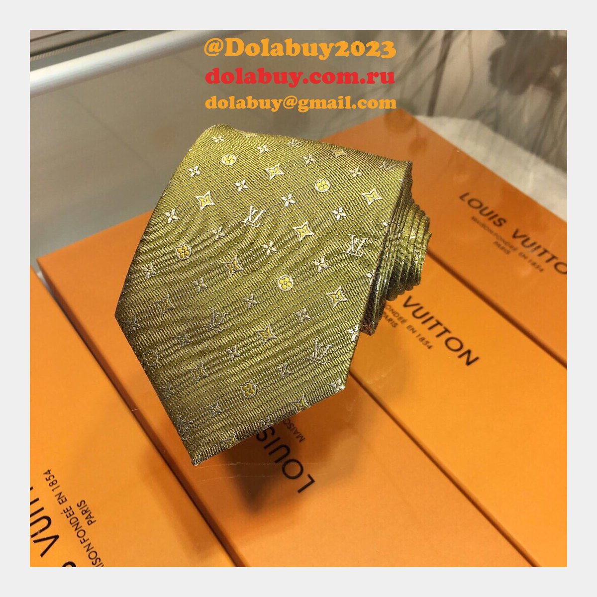 Louis Vuitton Monogram Classic Jacquard series Tie