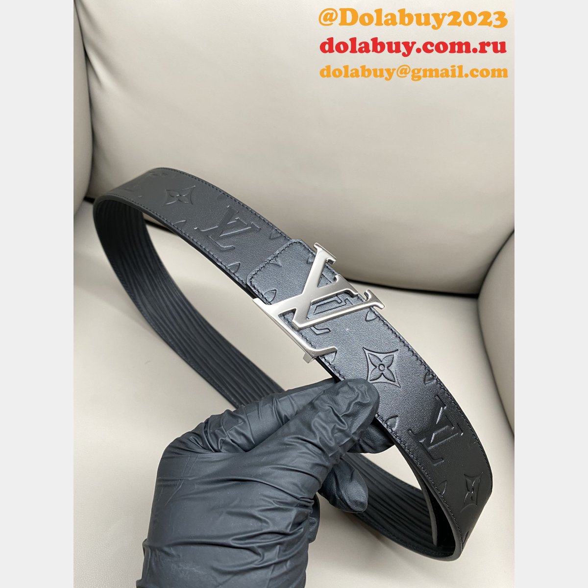 Cheap LOUIS VUITTON MEN Double-sided Belt 40mm