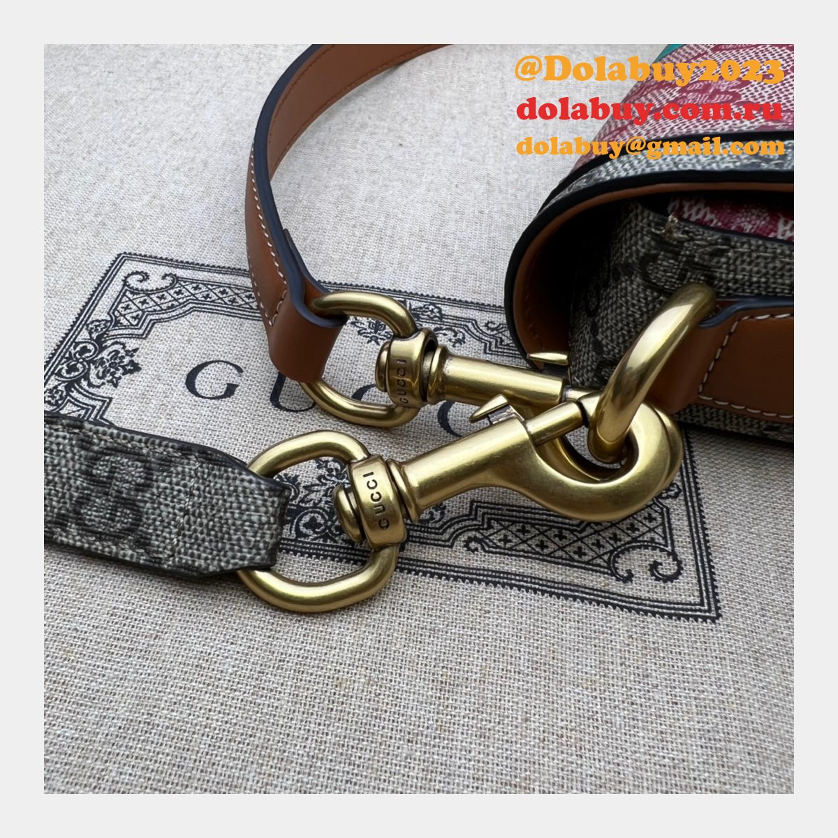 perfect G*u*i 723762 gg top handle replica web bag