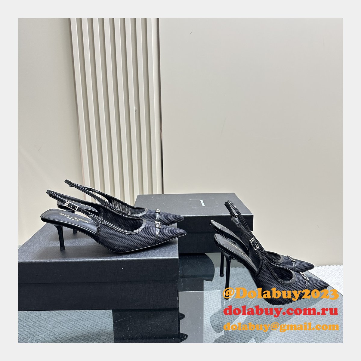 Wholesale Replica SAINT LAURENT Mirror SHOES