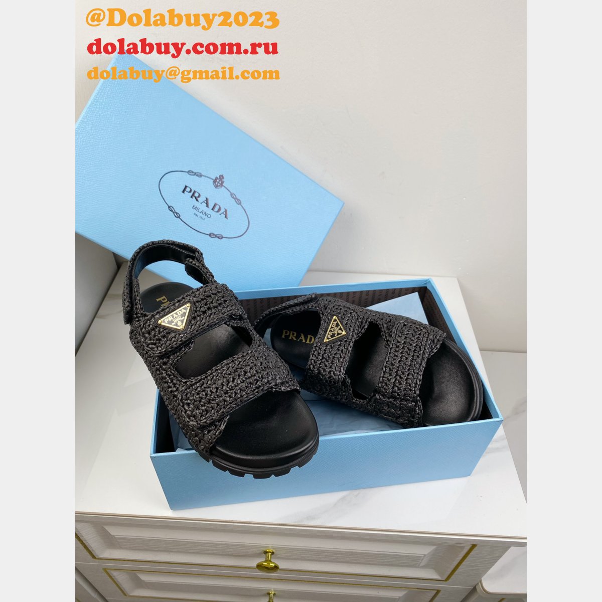 Top Quality Cheap Prada Crochet sandals