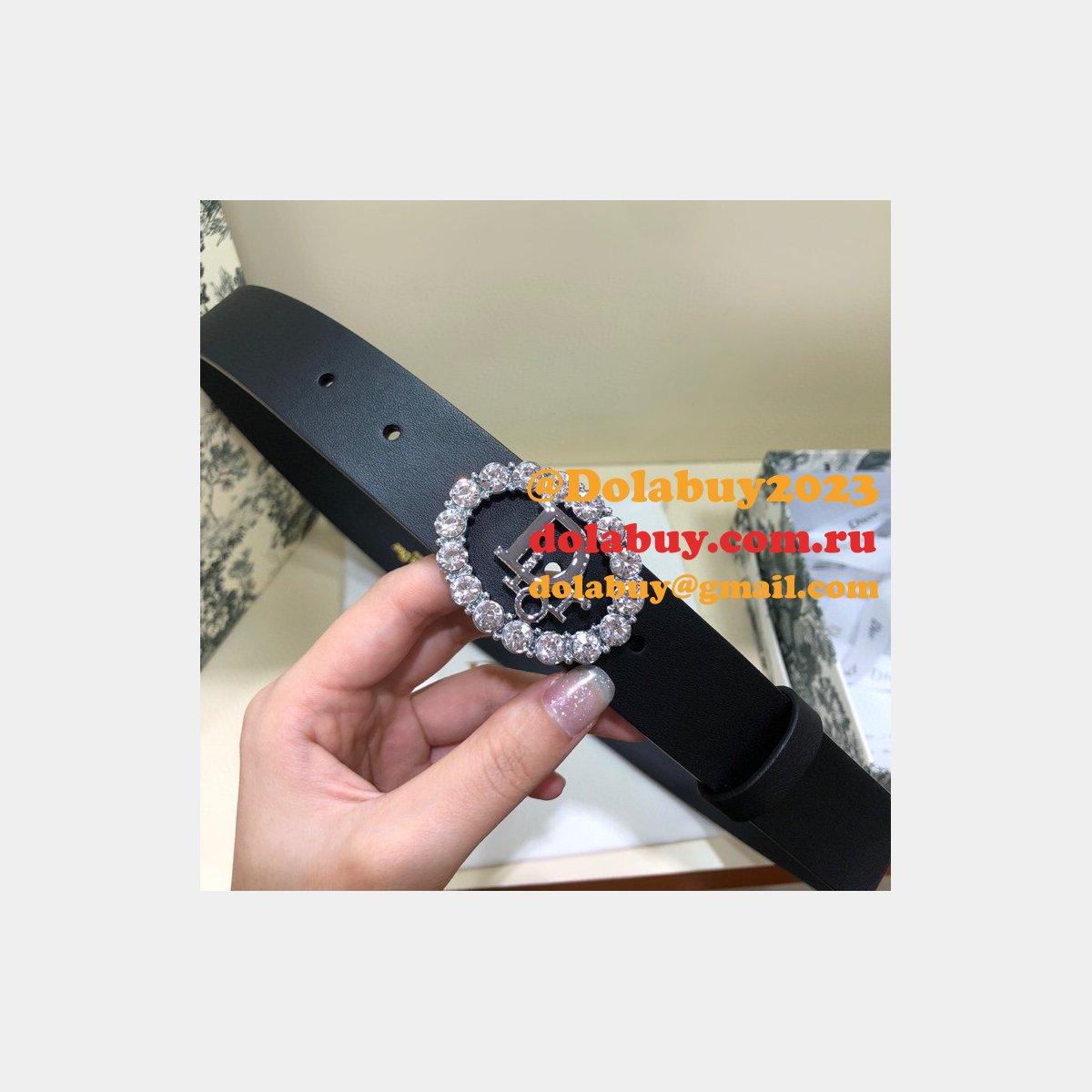 Wholesale Christian Dior AAA Belts 30mm Black Replica