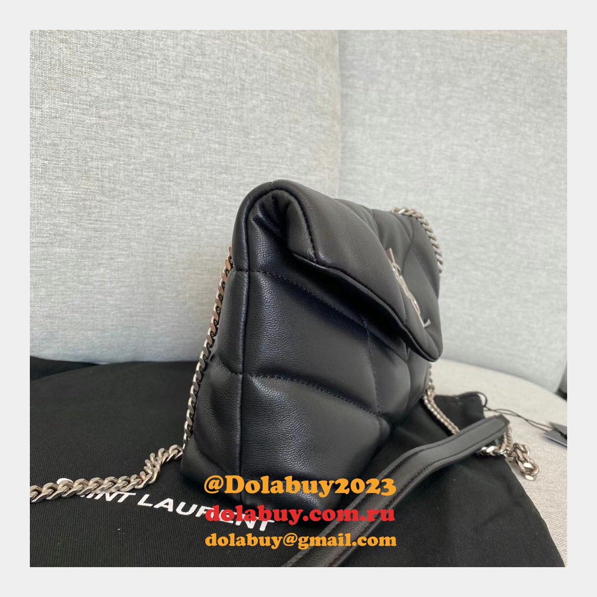 Top Quality best YSL LOULOU PUFFER HANDBAG 23cm