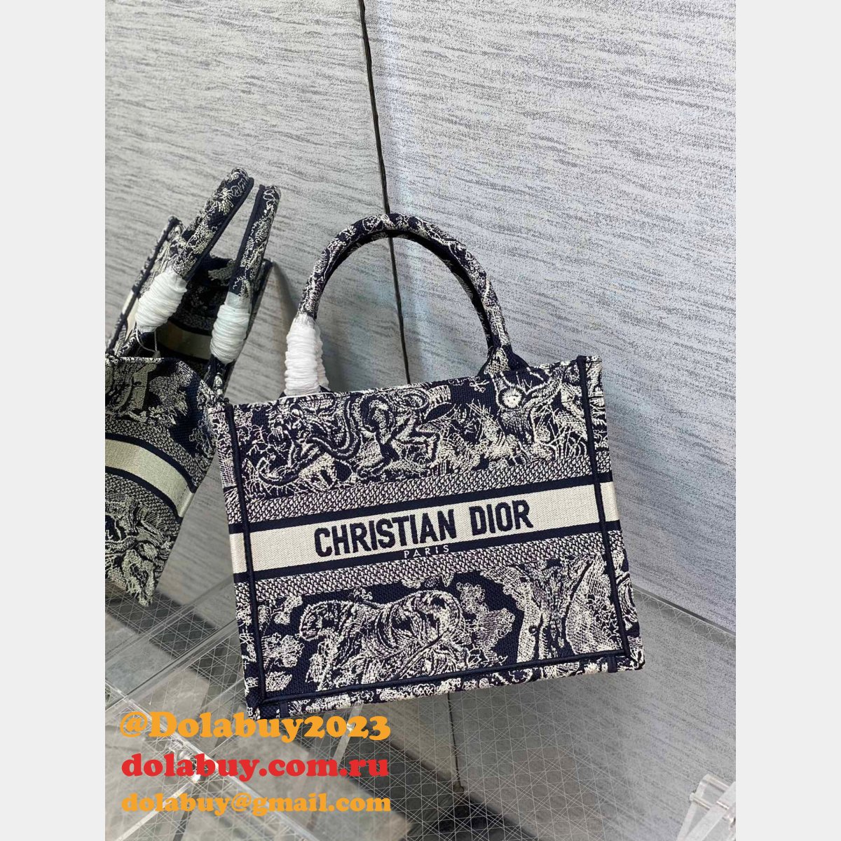 Highest Product Quality Dior Book Tote bag Blue 2022 Replica