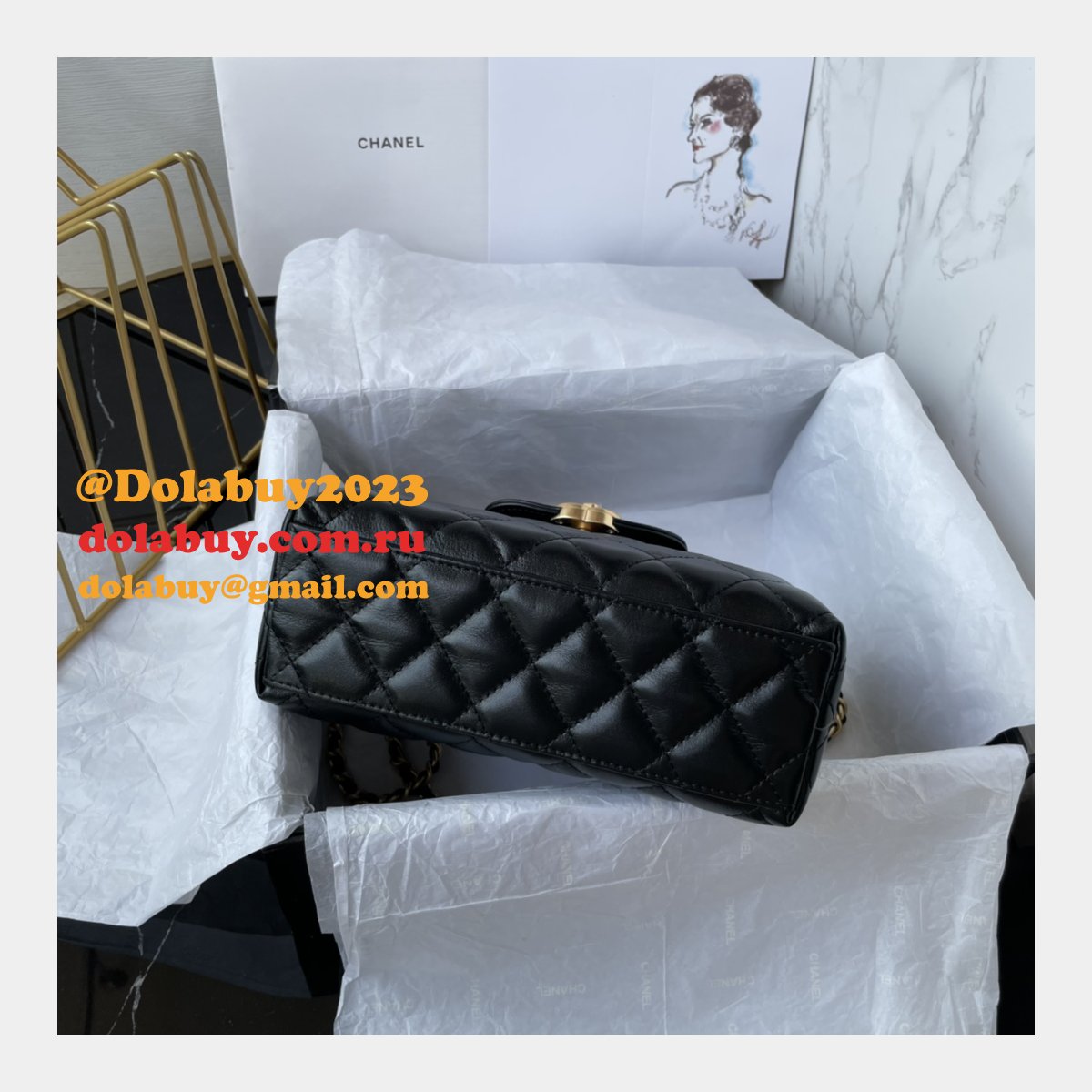 High Quality Shiny Aged Inspired Shopping AS4416 Fake Bag