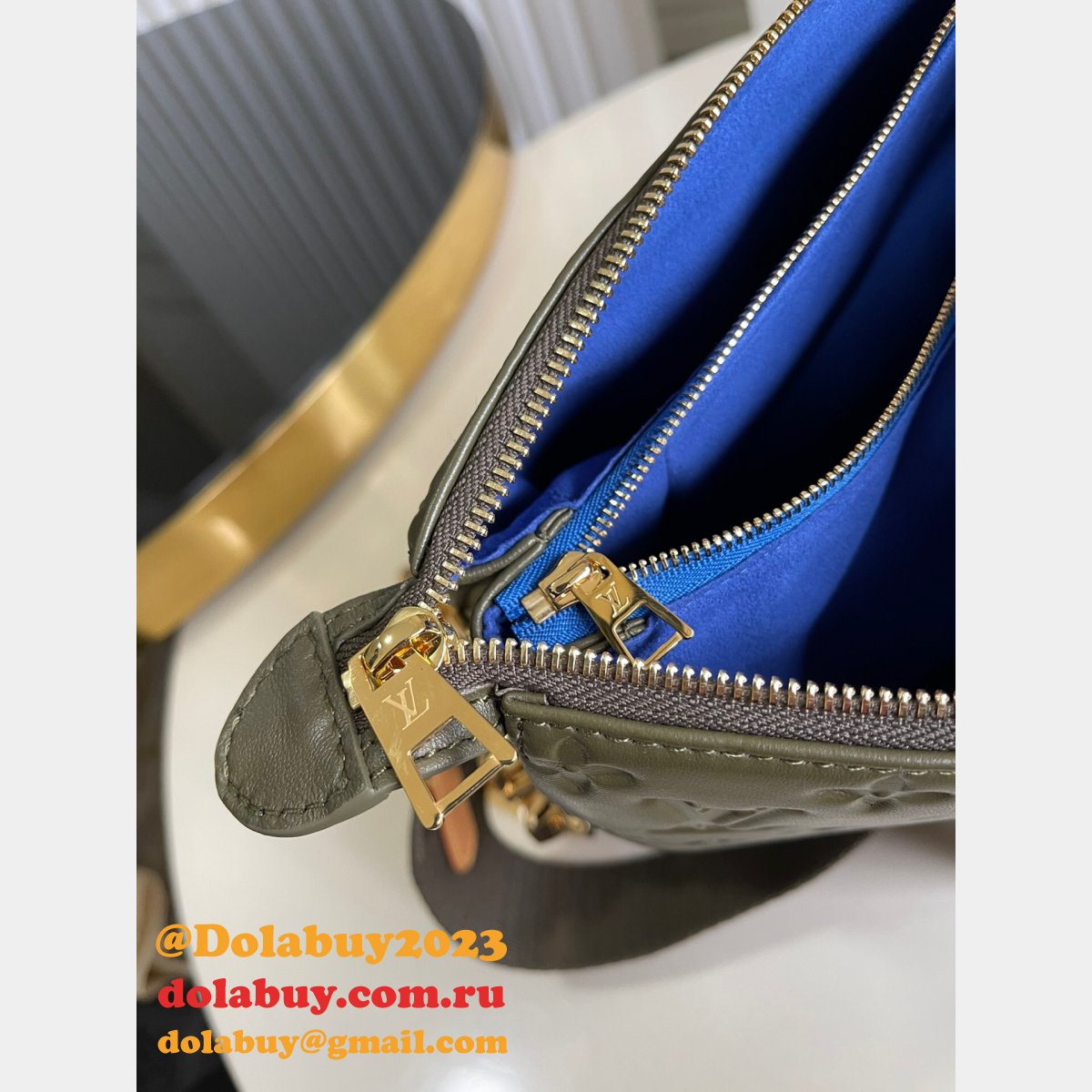 Quality Louis Vuitton Replicas Coussin Other Leathers M57782 Khaki Green