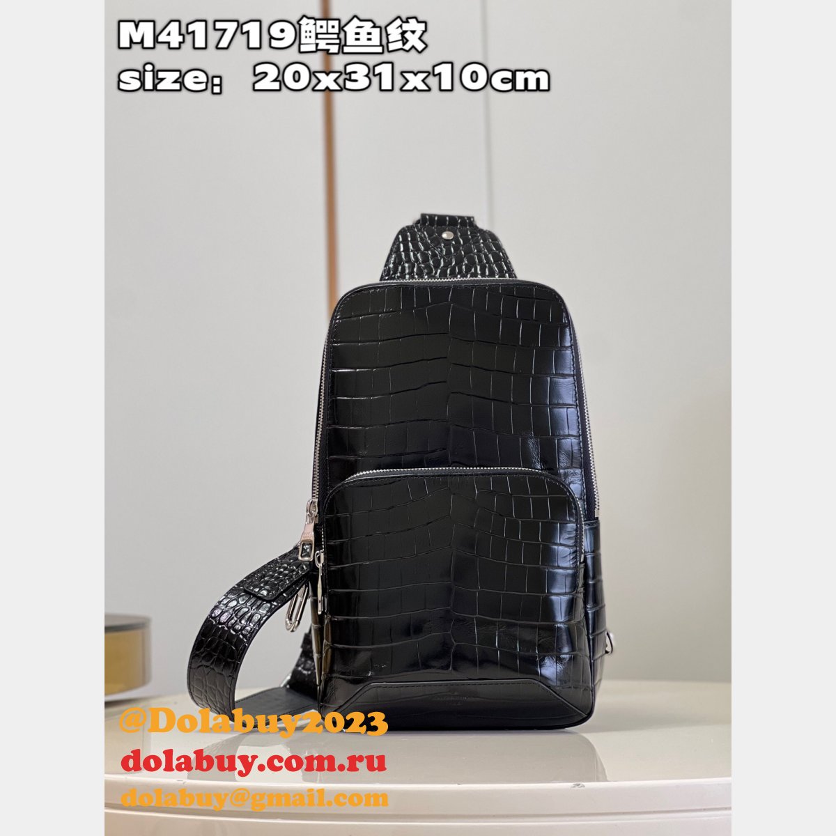 M41719 Louis Vuitton Avenue Sling Fake Bag Damier Graphite Canvas