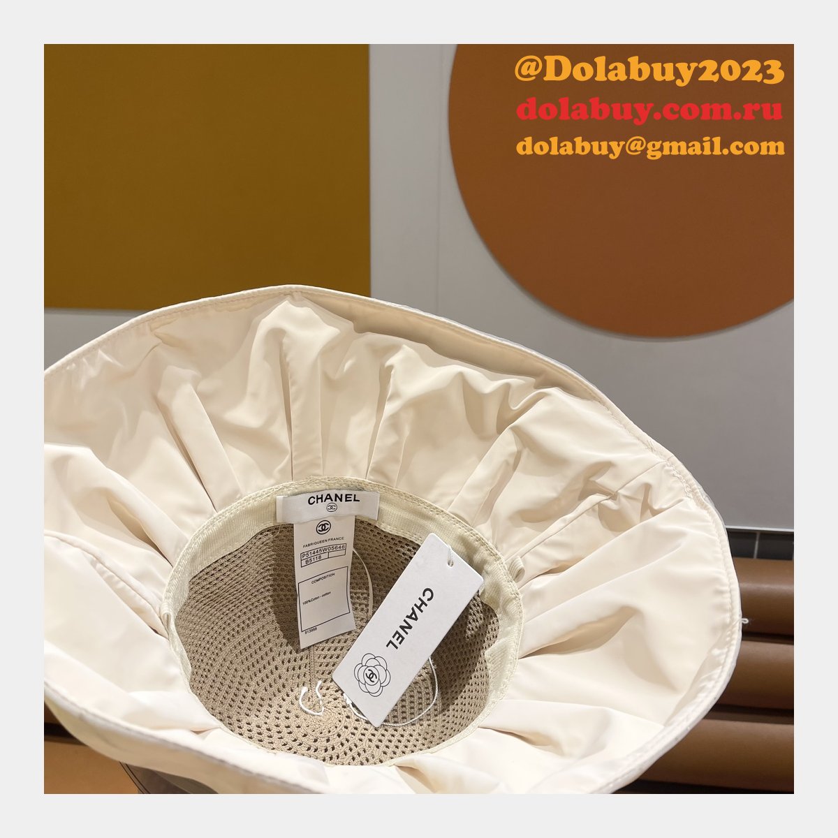 AAA+ CC Replica Big brim Camellia straw hat