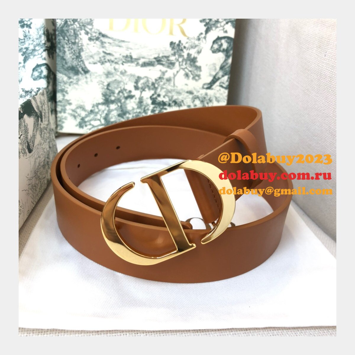 UK Top Quality Christian Dior 3.5CM Multi-color Belts