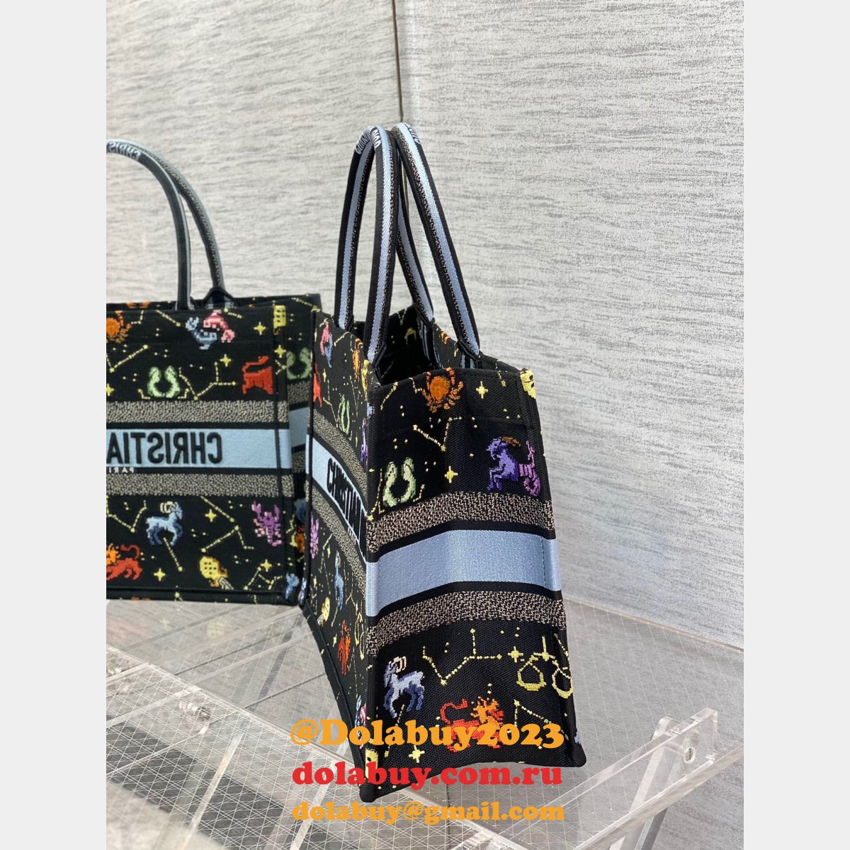 Christian Dior AAA+ Replica Canvas Book Tote Bag