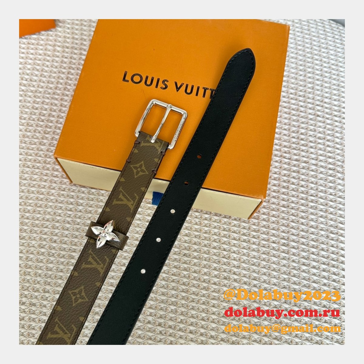 Louis Vuitton Flowergram 2.5cm Monogram Reversible Belt