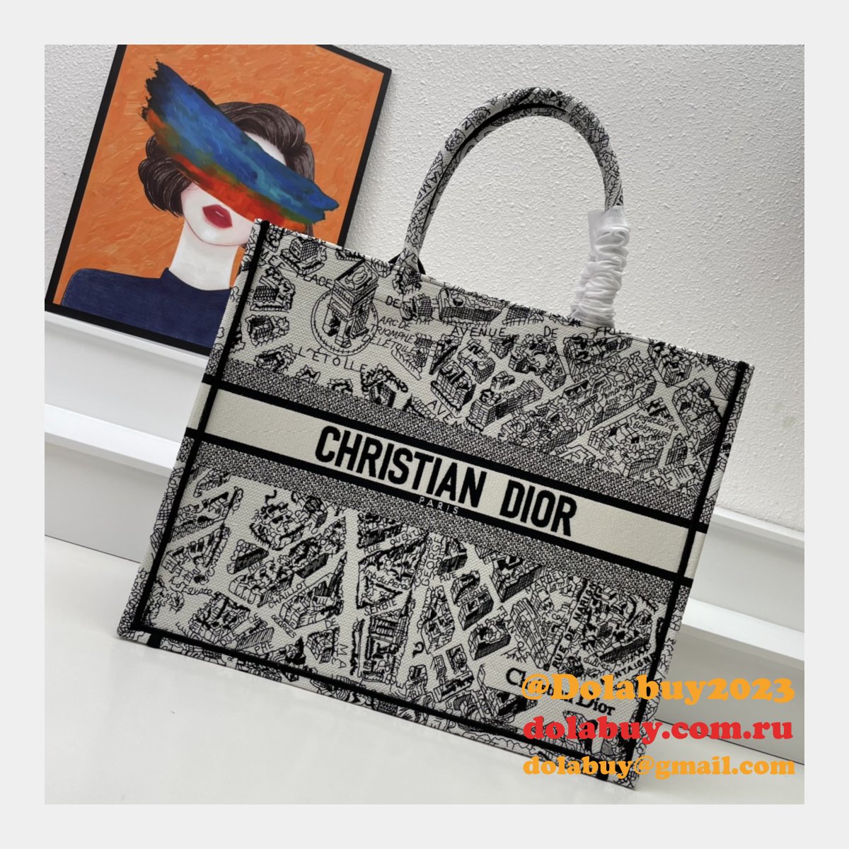 High Quality DIOR BOOK TOTE CHEAP REPLICA BAG