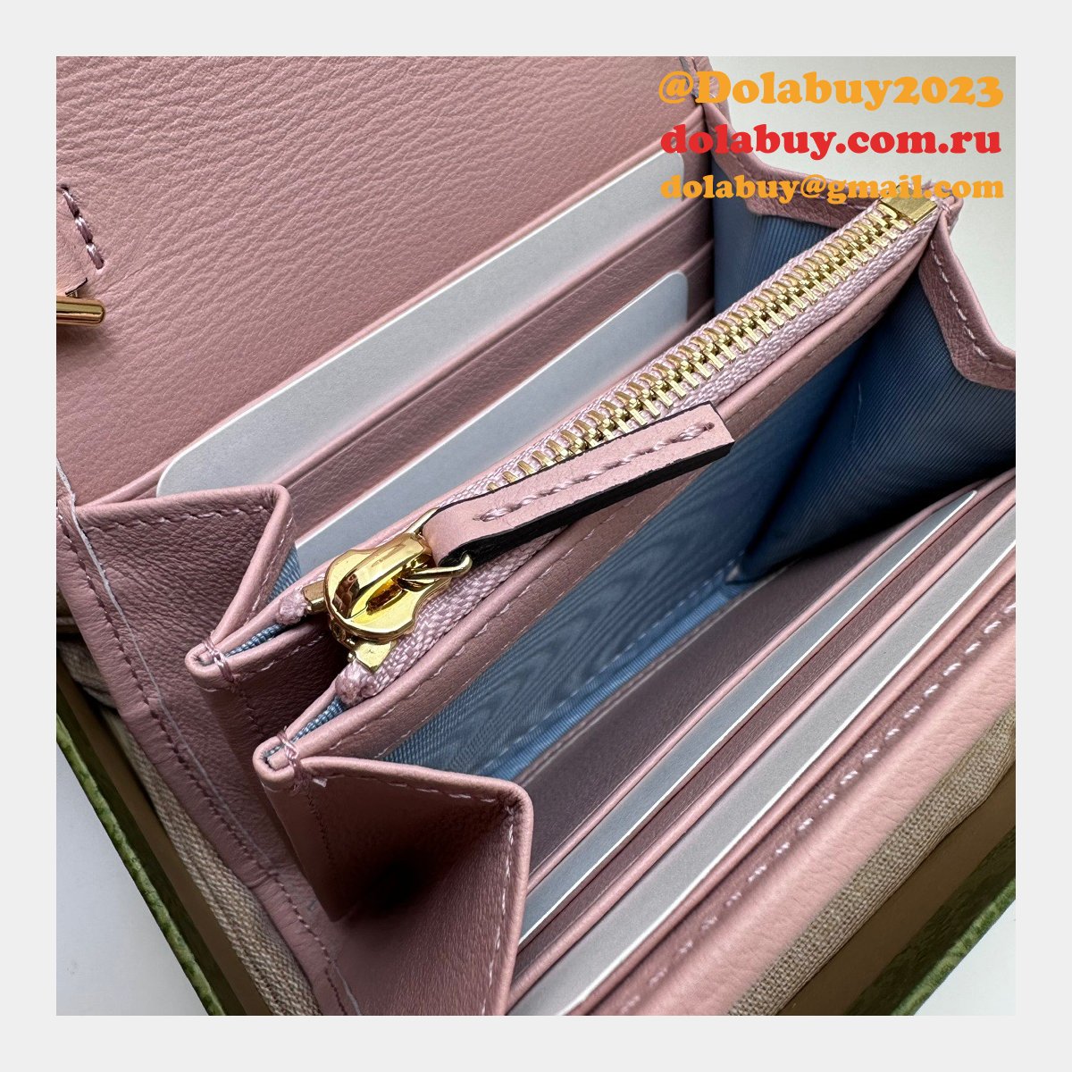 Gucci Fake Blondie Compact Chain Wallet Top Quality 725219 Bag