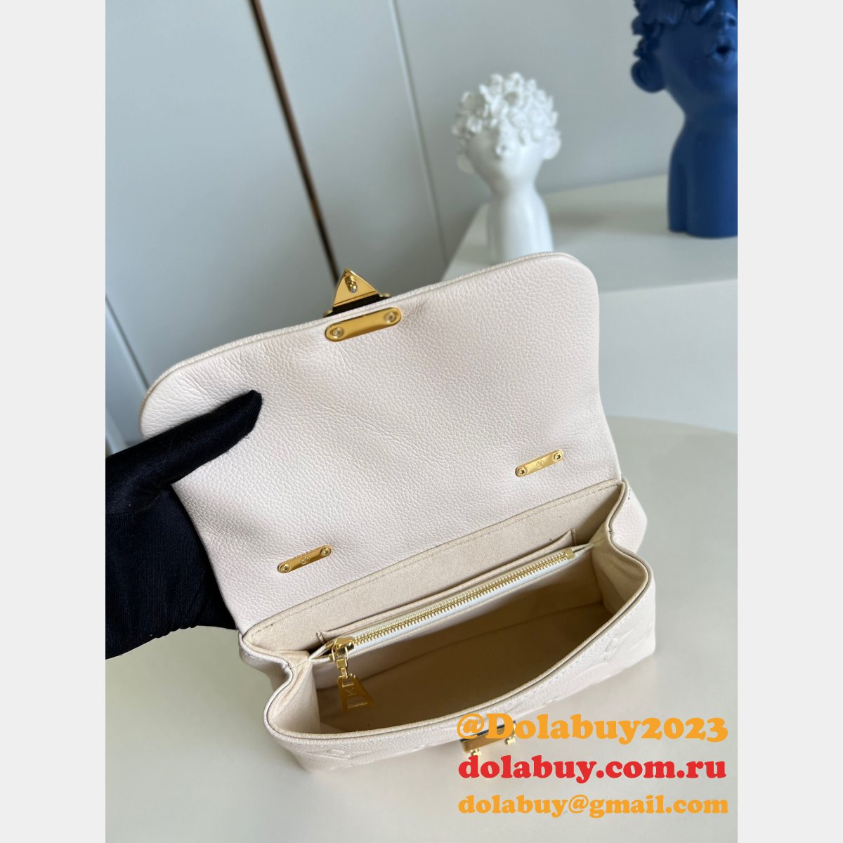 Louis Vuitton Knockoff Madeleine M46008/M45978 Bicolor Monogram Empreinte Leather Bag