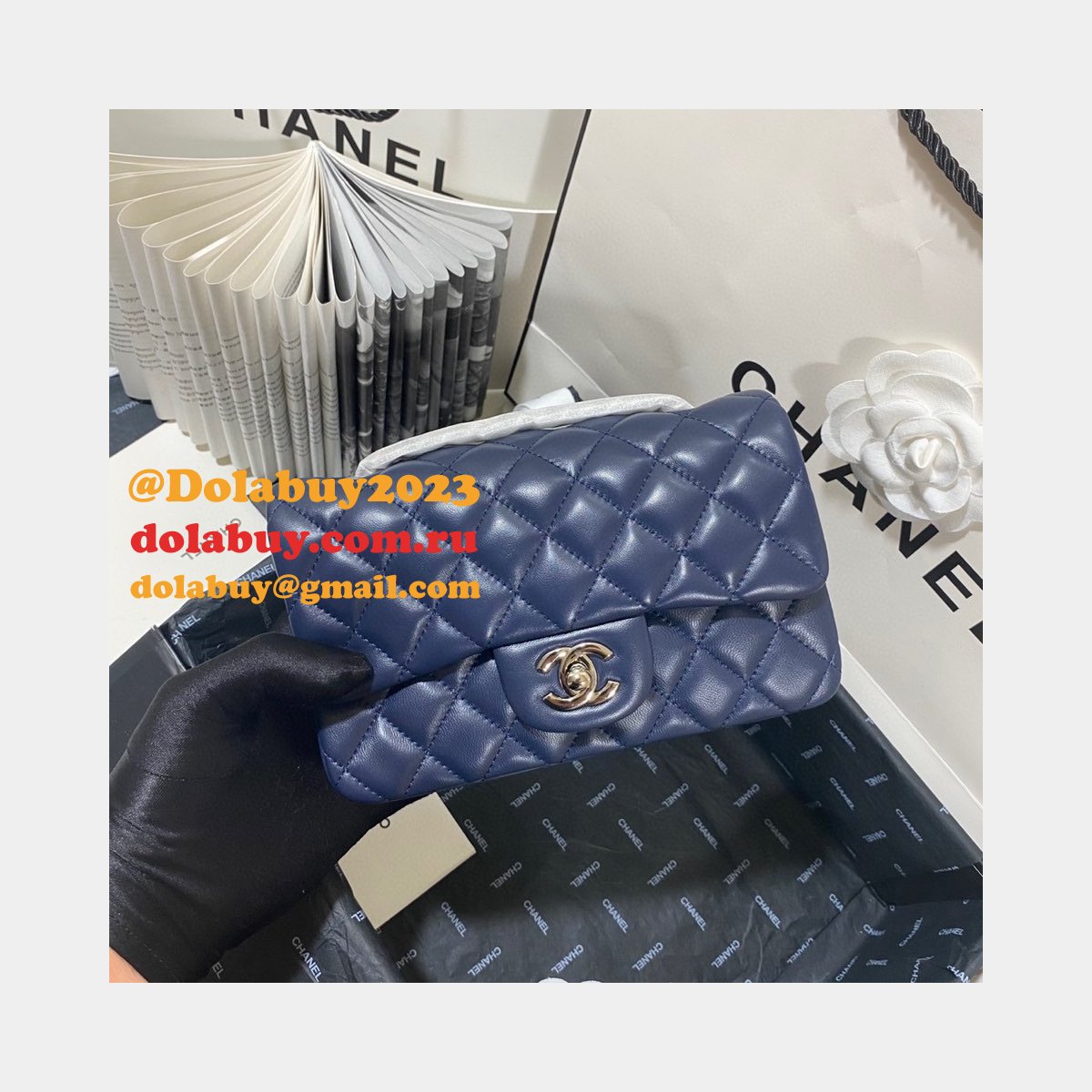 Top Quality CC Lambskin Flap Bag 1116 20CM