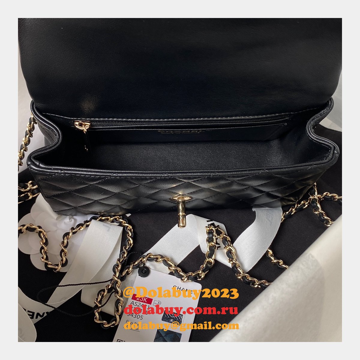 Duplicate AS2431 Flap Top Handle High Quality Replicas Bag