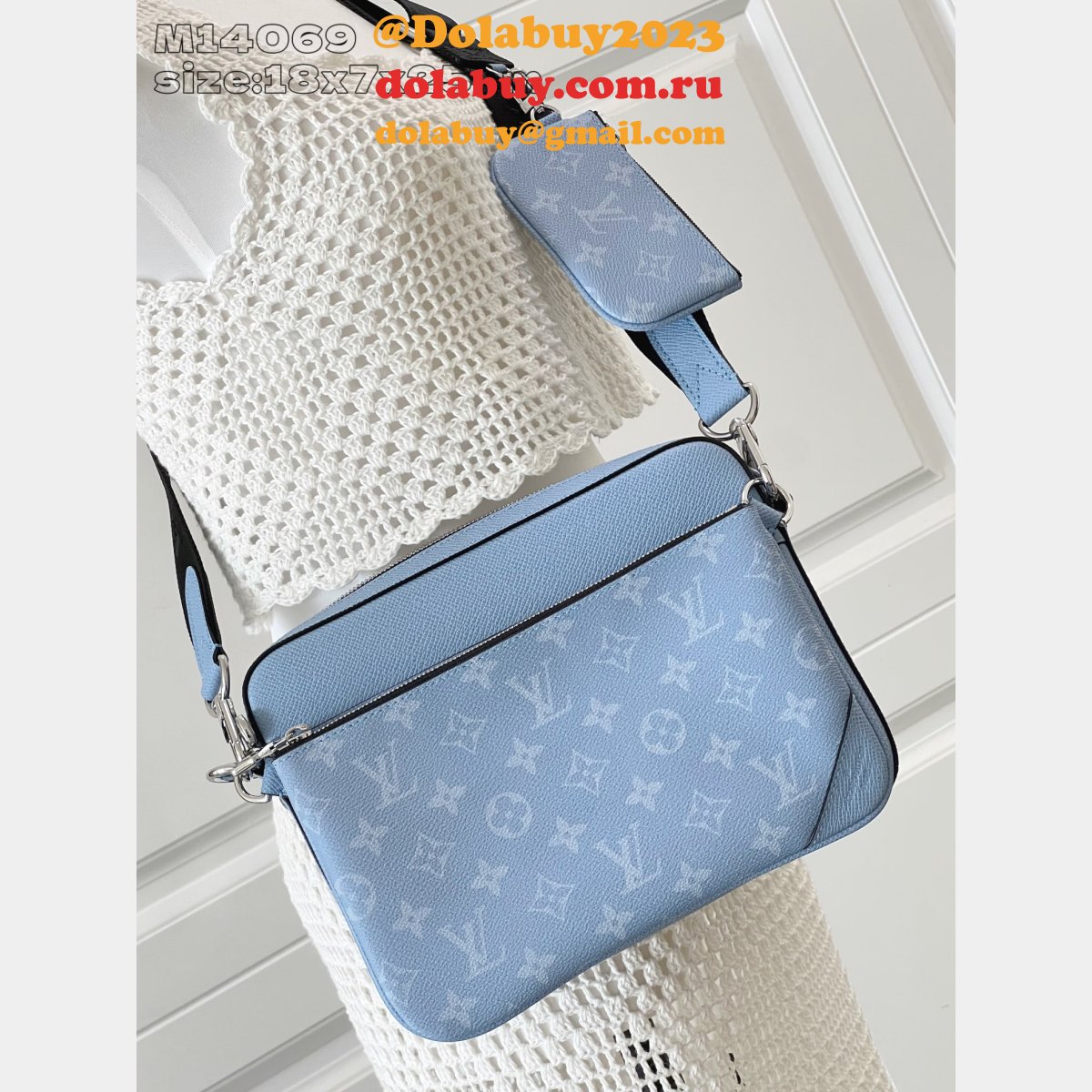 Louis Vuitton Trio Messenger Taigarama M14069 Women Bags