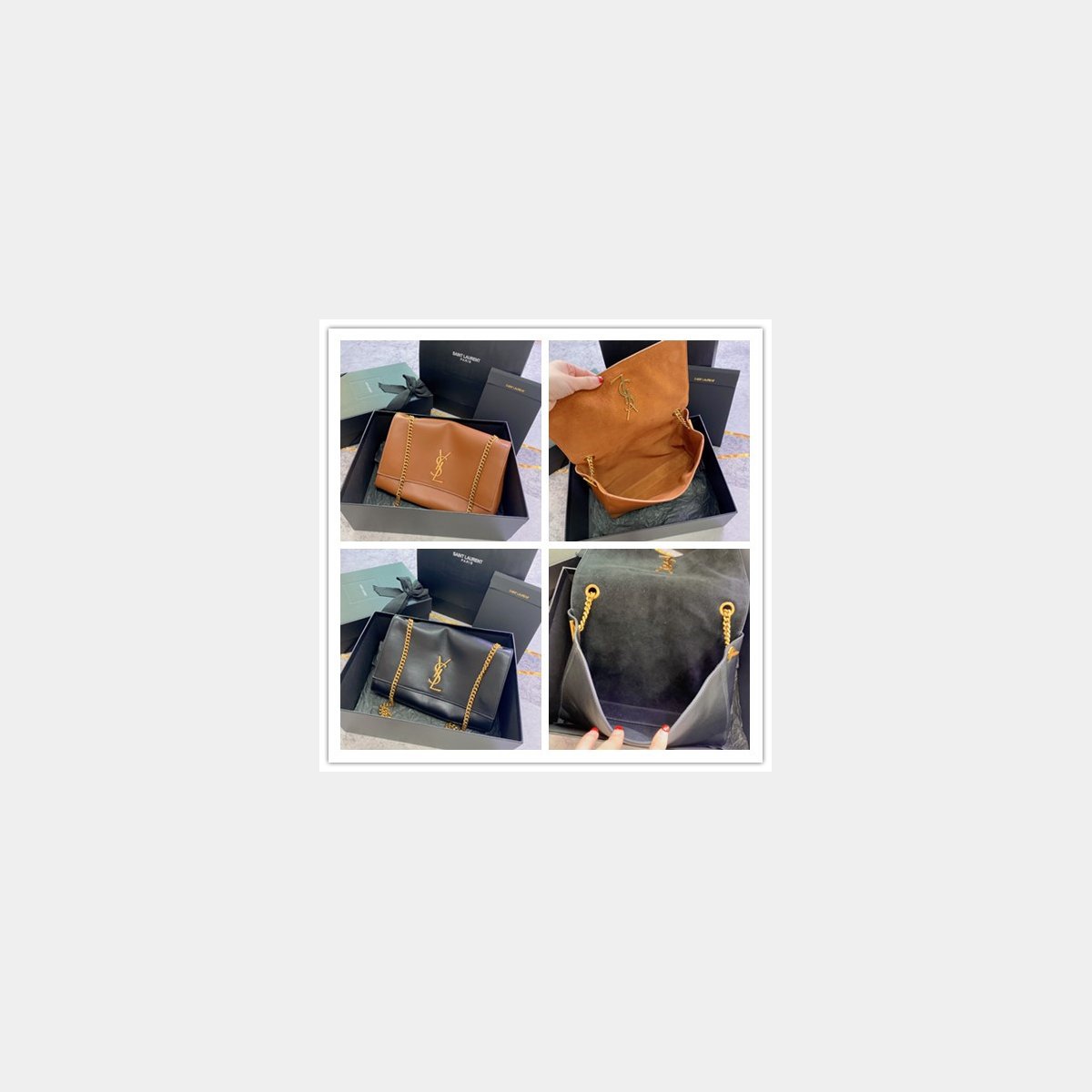 Fashion SAINT LAURENT KATE REVERSIBLE MEDIUM BAG 553804