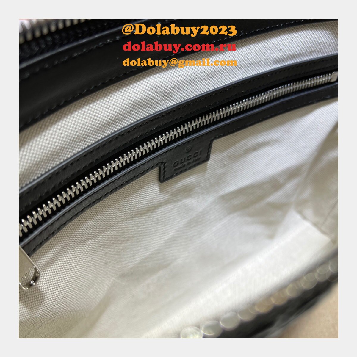 designer G*u*i cheap 696009 gg embossed black messenger bag