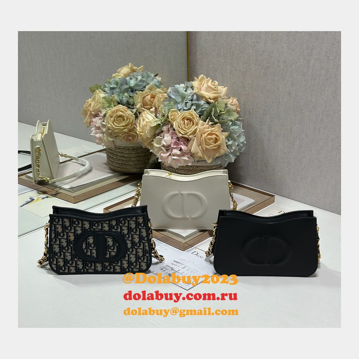 CD Signature Hobo 8017 Shop High Quality Fake Bag