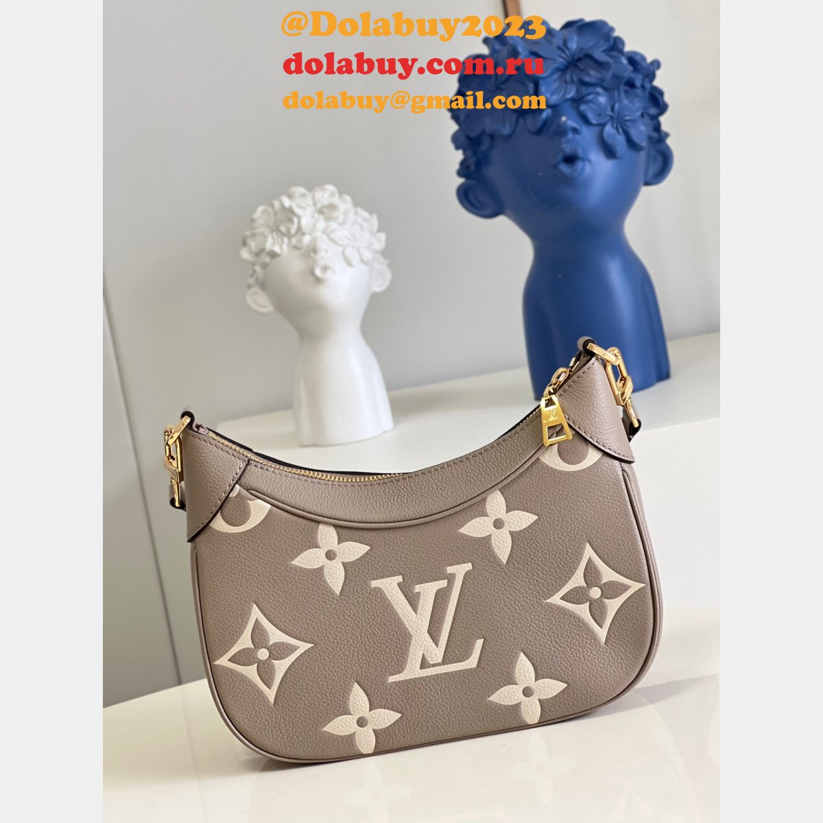 Replica Louis Vuitton Best M46091 Bagatelle Monogram Empreinte Leather Bag