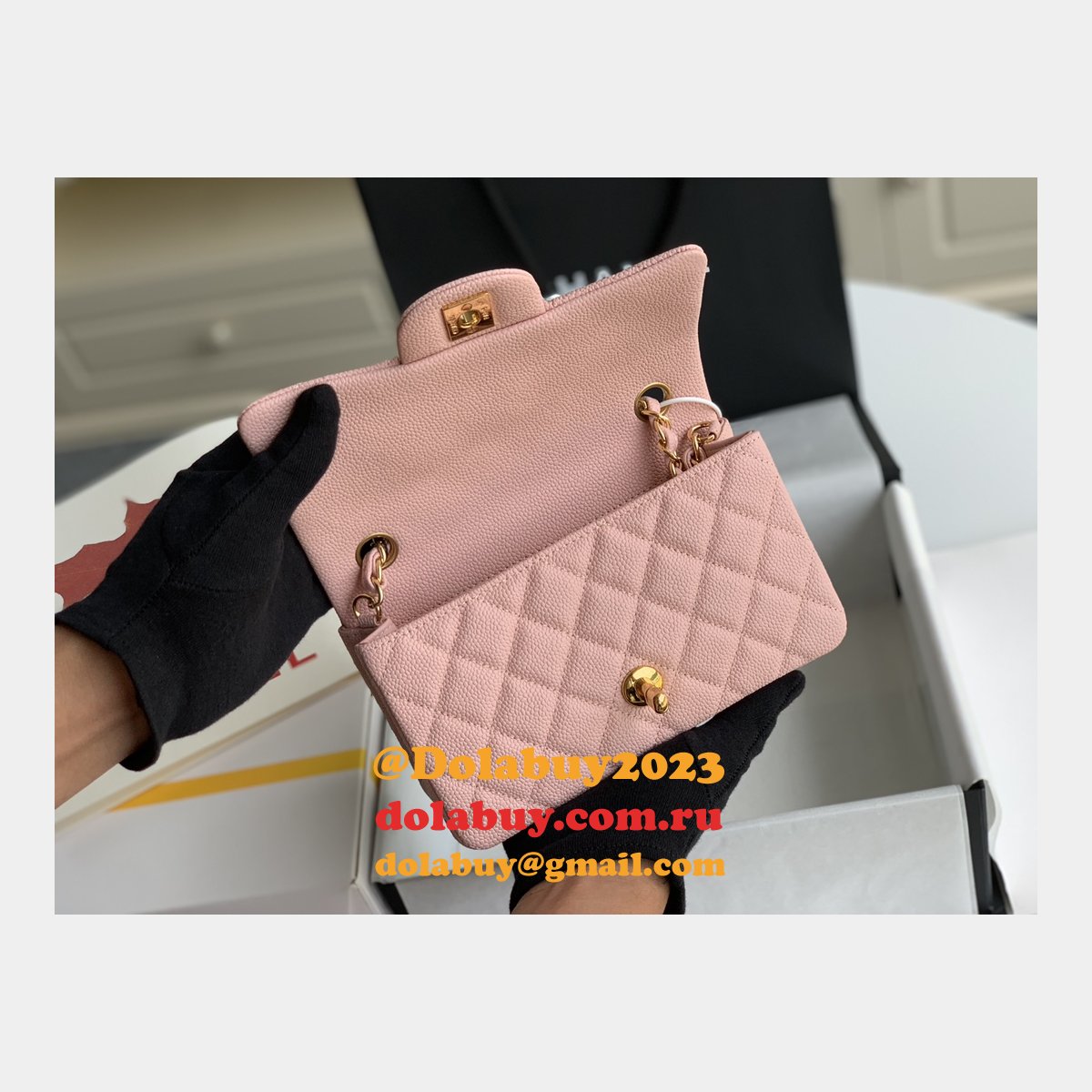 Cheap CC Caviar Leather Flap Bag 1116 20CM