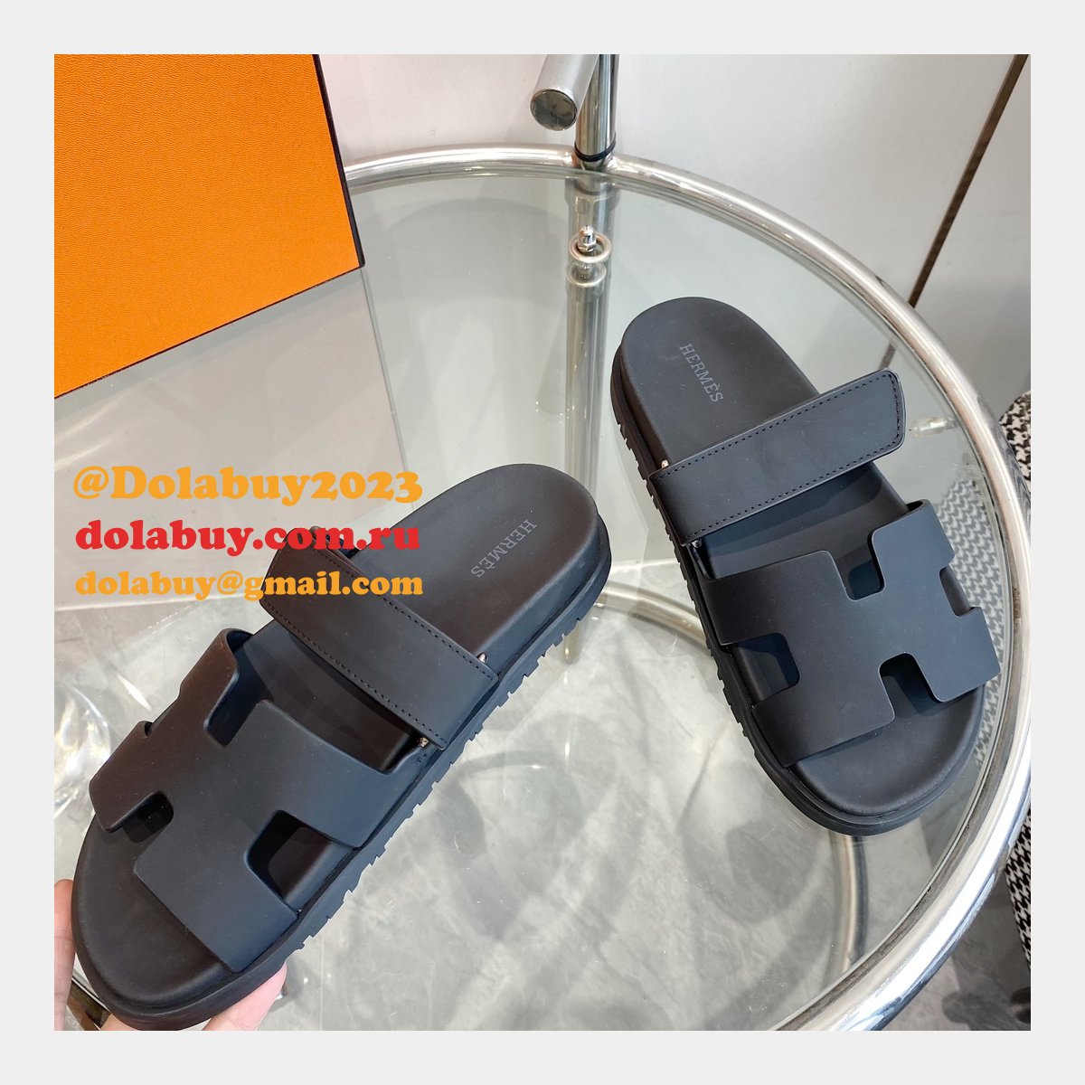 Fashion 1:1 Mirror hermes Chypre sandal