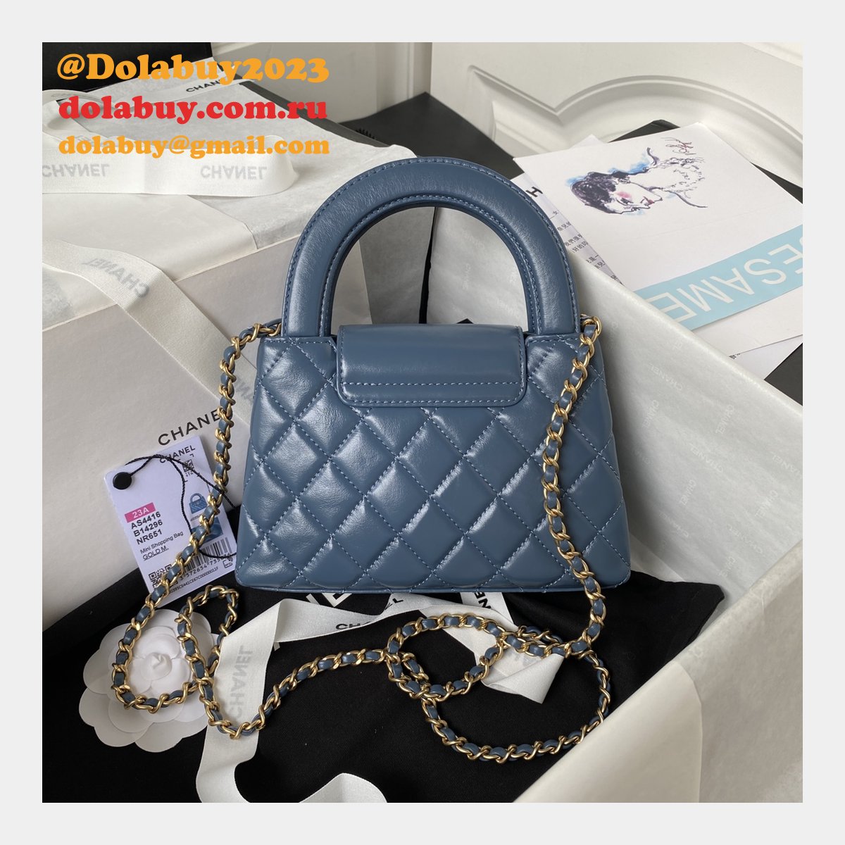 High Quality Shiny Aged Inspired Shopping AS4416 Fake Bag