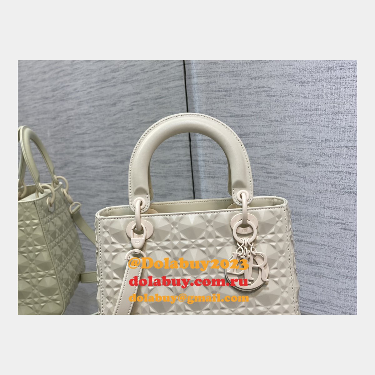 Christian Lady Dior 24cm AAA+ Replica Top Quality Black Bag