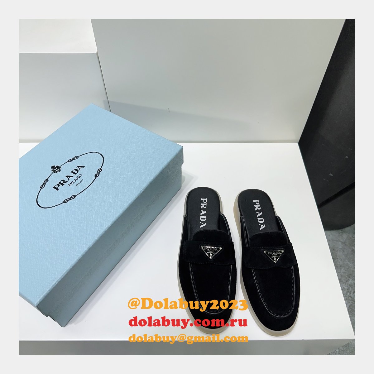 Wholesale Replica Prada 1:1 Designer Saint-Tropez Loafers Shoes