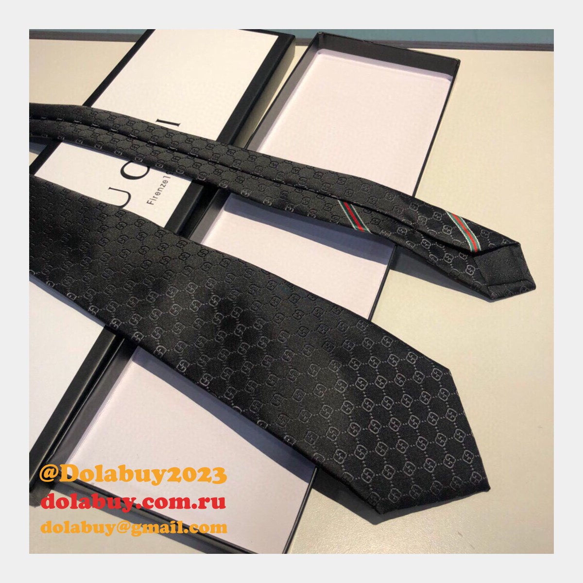 replica G*u*i ties for men round neck