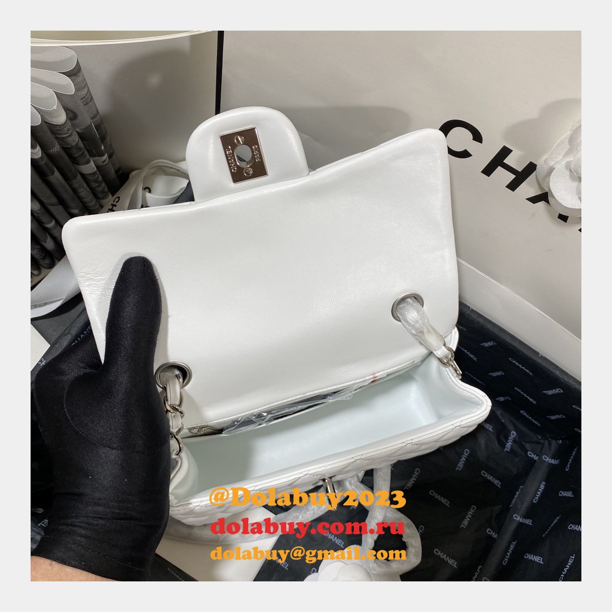 Cheap CC Lambskin Flap Designer Bag 1116 20CM