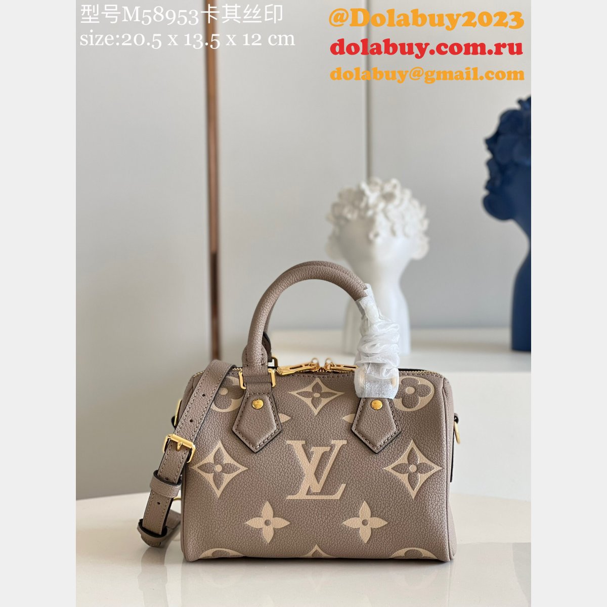 Wholesale Louis Vuitton M58953 Speedy Bandoulière 20 Monogram Empreinte Leather
