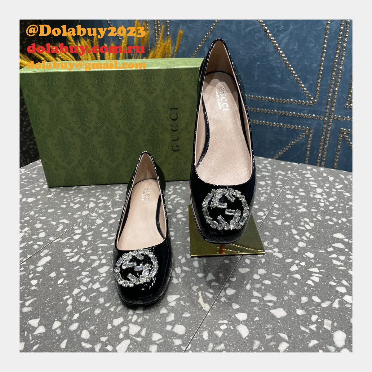 luxury 1:1 G*u*i classic for women replica shoes