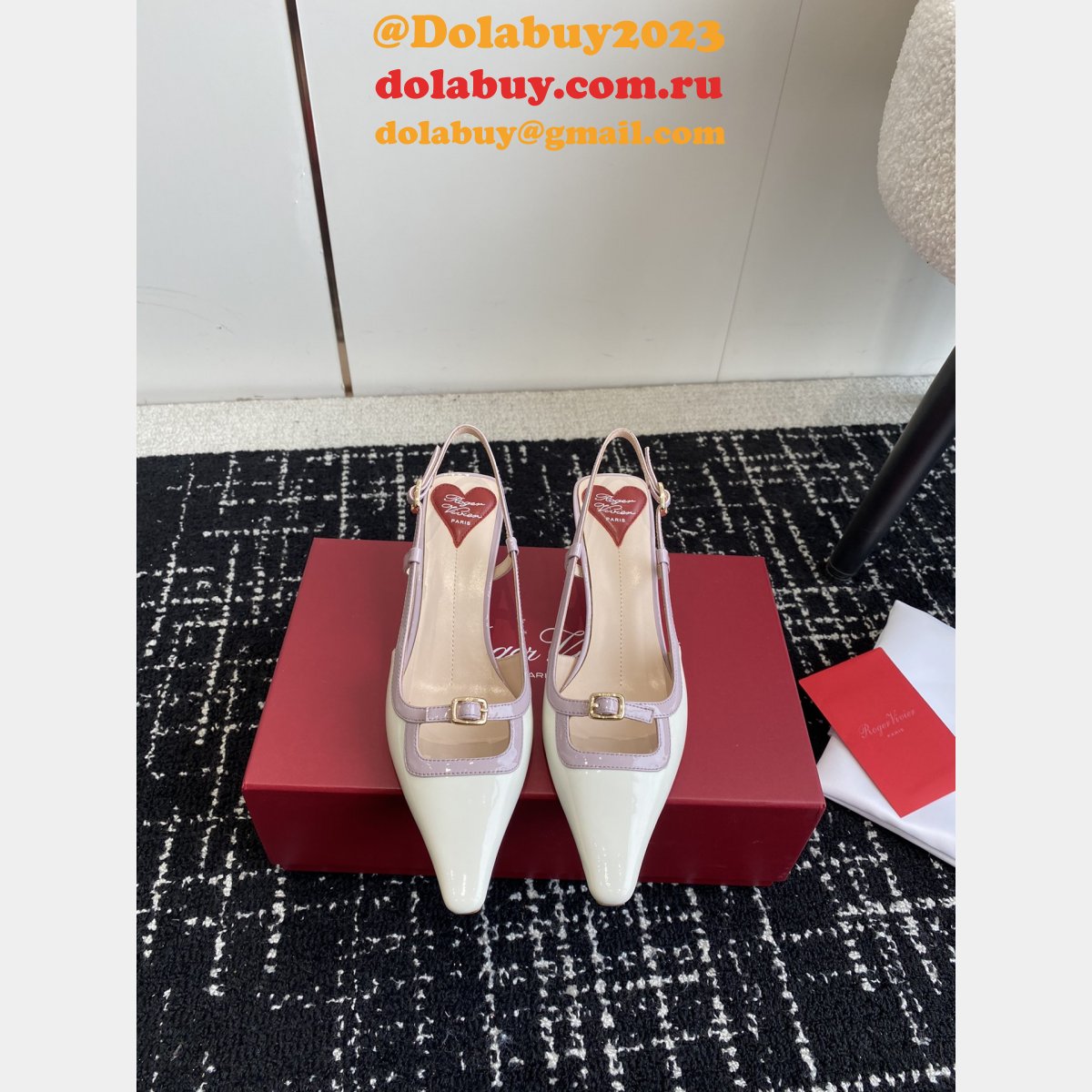 Roger Vivier Wholesale Slingback Heels Designer Knockoff Shoes