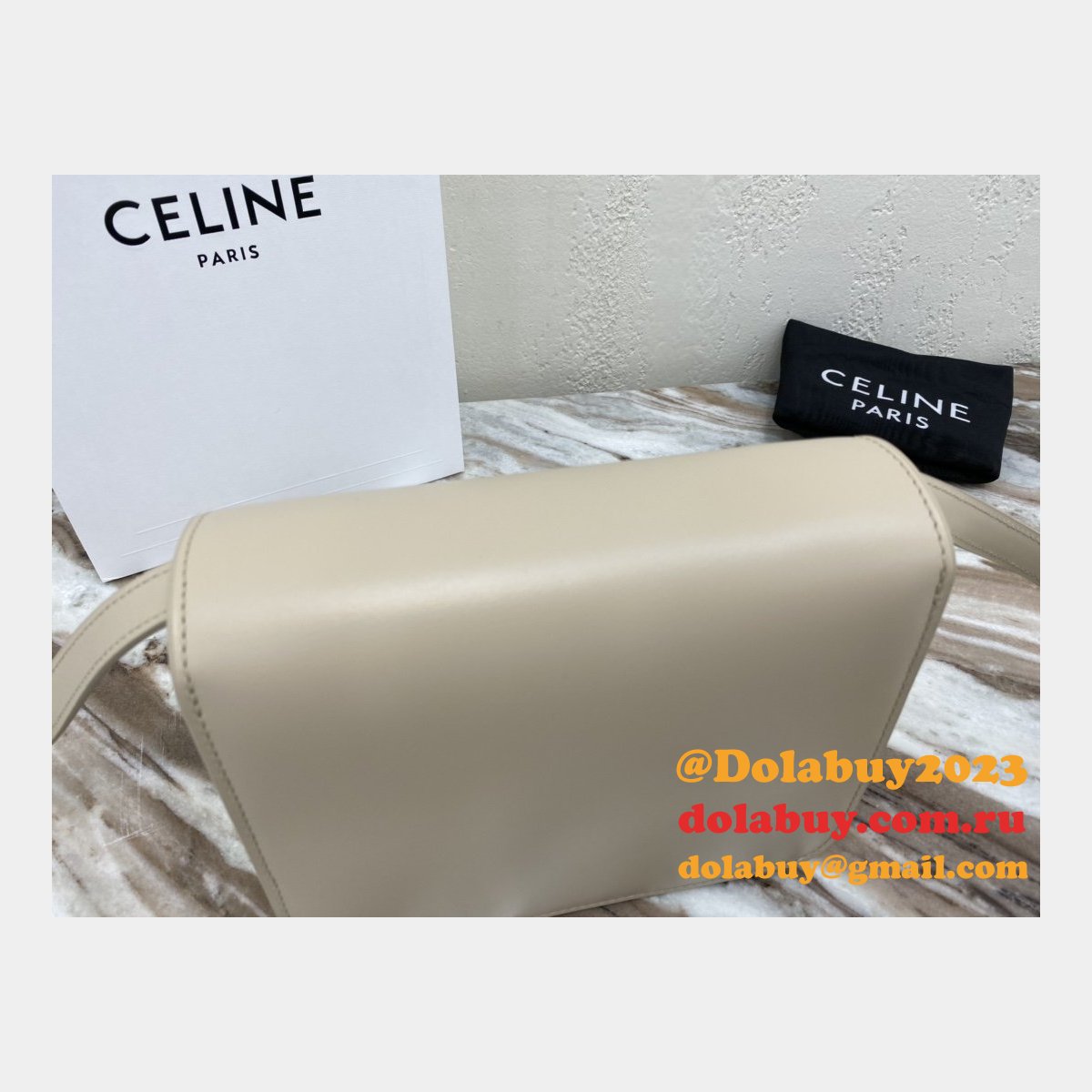 Celine Top Quality Teen Classic Box Apricot Bag