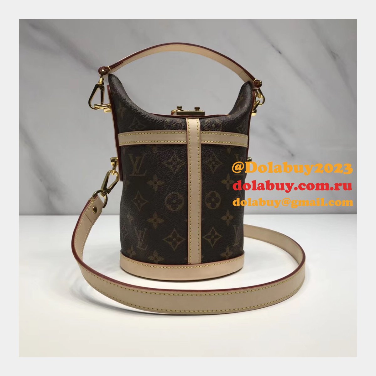 Knockoff M43587 Louis Vuitton Duffle Bag Monogram Canvas Bag